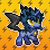 Size: 1024x1024 | Tagged: safe, artist:tony yotes, artist:yotes games, artist:yotesmark, oc, oc only, oc:electina, pony, unicorn, battle gem ponies, pixel art, pokémon, ponymon, solo, super saiyan blue