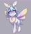 Size: 2000x2200 | Tagged: safe, artist:luminousdazzle, oc, oc only, unnamed oc, moth, mothpony, original species, pony, eye clipping through hair, female, gray background, high res, looking at you, no pupils, simple background, smiling, smiling at you, solo