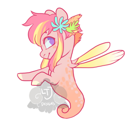 Size: 900x900 | Tagged: safe, artist:lavvythejackalope, oc, oc only, sea pony, seapony oc, simple background, smiling, solo, white background