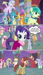 Size: 1280x2208 | Tagged: safe, artist:silverbuller, edit, edited screencap, screencap, amber grain, auburn vision, bifröst, dawnlighter, fluttershy, fuchsia frost, gallus, golden crust, goldy wings, lilac swoop, loganberry, midnight snack (g4), night view, ocarina green, ocellus, rarity, sandbar, silverstream, slate sentiments, smolder, strawberry scoop, summer breeze, tune-up, yona, changeling, dragon, earth pony, griffon, hippogriff, pegasus, pony, unicorn, g4, season 9, she's all yak, comic, cute, female, friendship student, male, mare, open mouth, ponified, pony yona, screencap comic, shocked, show accurate, species swap, stallion, student six, yonadorable