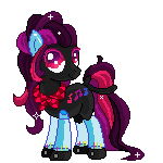 Size: 150x150 | Tagged: safe, artist:mlpdarksparx, oc, oc only, earth pony, original species, pony, animated, blinking, closed species, gif, musical fountain pony, pixel art, simple background, solo, transparent background
