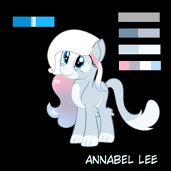 Size: 1080x1080 | Tagged: safe, artist:droopihorn, oc, oc only, cat, cat pony, hybrid, original species, pony, base used, black background, eyelashes, female, interspecies offspring, mare, offspring, parent:capper dapperpaws, parent:rarity, parents:capperity, reference sheet, simple background, smiling