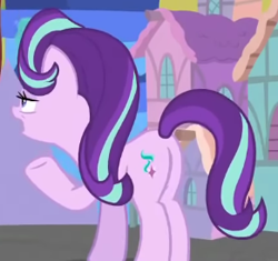 Size: 291x273 | Tagged: safe, screencap, starlight glimmer, pony, unicorn, a matter of principals, g4, butt, cropped, female, glimmer glutes, plot, solo