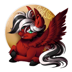 Size: 2224x2224 | Tagged: safe, artist:mychelle, oc, oc only, oc:gold star, pegasus, pony, chest fluff, high res, hooves, male, solo