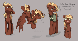 Size: 2224x1186 | Tagged: safe, artist:cutcoriander, oc, oc:cedar chippings, pony, cute