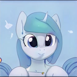 Size: 1024x1024 | Tagged: safe, oc, oc only, pony, unicorn, eyes open, female, horn, mare, smiling, solo