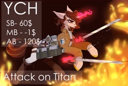 Size: 4096x2746 | Tagged: safe, artist:toaster21648, pony, unicorn, attack on titan, auction, background pony, commission, commission open, sketch, ych result