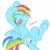 Size: 1250x1250 | Tagged: safe, artist:baigak, rainbow dash, pegasus, pony, g4, eyes closed, female, mare, onomatopoeia, open mouth, simple background, sleepy, solo, spread wings, stretching, tired, volumetric mouth, white background, wings, yawn