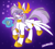 Size: 2580x2336 | Tagged: safe, artist:adilord, oc, oc only, oc:athena (shawn keller), pegasus, pony, guardians of pondonia, alcohol, armor, blushing, cup, drunk, drunk bubbles, eyebrows, eyebrows visible through hair, female, go home you're drunk, headdress, high res, hoof shoes, jewelry, magic, mare, necklace, pegasus oc, purple background, simple background, smiling, solo, tongue out, wavy mouth