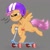 Size: 861x861 | Tagged: safe, artist:mclovin, scootaloo, pegasus, pony, g4, bipedal, blushing, female, filly, gray background, helmet, scooter, simple background, smiling, smirk, solo