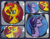 Size: 3200x2500 | Tagged: safe, artist:megabait, starlight glimmer, sunset shimmer, oc, pony, g4, craft, handmade, high res, wood, wooden magnet