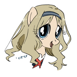 Size: 500x500 | Tagged: safe, artist:yuyanshu, pony, darling in the franxx, kokoro, ponified