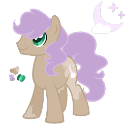 Size: 1000x1000 | Tagged: safe, artist:magicuniclaws, oc, oc only, earth pony, pony, magical lesbian spawn, offspring, parent:applejack, parent:princess luna, parents:lunajack, simple background, solo, transparent background