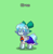 Size: 448x457 | Tagged: safe, fairy, fairy pony, ice pony, original species, pegasus, pony, pony town, cirno, clothes, crossover, dress, female, ice, mare, ponified, solo, touhou