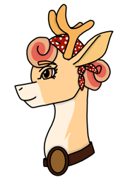 Size: 2545x3458 | Tagged: safe, artist:agdapl, deer, antlers, bust, crossover, deerified, engineer, engineer (tf2), female, goggles, high res, rule 63, simple background, smiling, solo, species swap, team fortress 2, transparent background