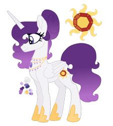 Size: 900x1000 | Tagged: safe, artist:magicuniclaws, oc, oc only, pony, female, magical lesbian spawn, mare, offspring, parent:princess cadance, parent:rarity, parents:raridance, solo
