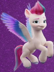 Size: 584x779 | Tagged: safe, screencap, zipp storm, pegasus, pony, g5, my little pony: a new generation, 3d, concave belly, cropped, female, flying, looking at you, mare, slender, solo, thin