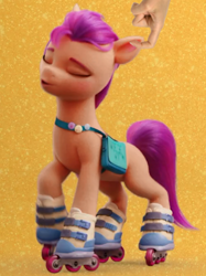 Size: 496x662 | Tagged: safe, edit, edited screencap, screencap, sunny starscout, human, pony, g5, ear scratch, eyes closed, female, finger, hand, mare