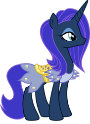 Size: 2087x2873 | Tagged: safe, artist:blah23z, princess luna, sassy saddles, pony, unicorn, g4, female, high res, mare, recolor, simple background, solo, transparent background, vector