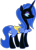 Size: 1024x1410 | Tagged: safe, artist:blah23z, nightmare moon, sassy saddles, pony, unicorn, g4, female, mare, recolor, simple background, slender, solo, thin, transparent background, vector