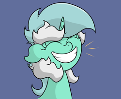 Size: 2690x2201 | Tagged: safe, artist:background basset, lyra heartstrings, pony, unicorn, g4, bust, high res, portrait, simple background, smiling, solo