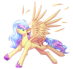 Size: 3500x3300 | Tagged: safe, artist:greenmaneheart, oc, oc only, oc:candy cloud, pegasus, pony, feather, female, high res, mare, simple background, solo, transparent background