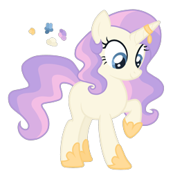 Size: 1600x1600 | Tagged: safe, artist:magicuniclaws, oc, oc only, pony, unicorn, female, magical lesbian spawn, mare, offspring, parent:fluttershy, parent:princess celestia, parents:flutterlestia, simple background, solo, transparent background