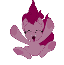 Size: 1280x1295 | Tagged: safe, artist:benpictures1, edit, edited screencap, screencap, pinkie pie, earth pony, pony, g4, my little pony: the movie, cute, diapinkes, falling, female, frog (hoof), inkscape, mare, open mouth, smiling, underhoof, vector