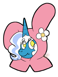 Size: 1081x1436 | Tagged: safe, artist:lopunne, oc, oc:fleurbelle, alicorn, pony, alicorn oc, female, flower, horn, mare, my melody, simple background, transparent background, wings, yellow eyes