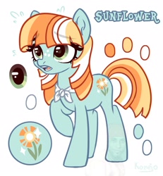 Size: 2000x2160 | Tagged: safe, artist:konejo, oc, oc only, oc:sunflower, earth pony, pony, high res, solo