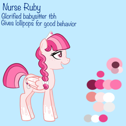 Size: 3000x3000 | Tagged: safe, artist:chelseawest, oc, oc only, oc:nurse ruby, pegasus, pony, female, high res, mare, petalverse, solo