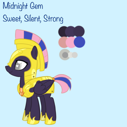 Size: 3000x3000 | Tagged: safe, artist:chelseawest, oc, oc only, oc:midnight gem, pegasus, pony, armor, female, guardsmare, high res, mare, petalverse, royal guard, royal guard armor, simple background, solo, transparent background