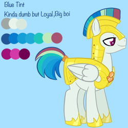 Size: 3000x3000 | Tagged: safe, artist:chelseawest, oc, oc only, oc:blue tint, pegasus, pony, armor, high res, male, royal guard armor, solo, stallion