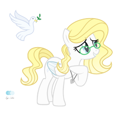 Size: 1365x1297 | Tagged: safe, artist:darbypop1, oc, oc only, oc:grace, pegasus, pony, female, mare, simple background, solo, transparent background