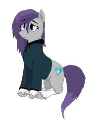 Size: 2616x3400 | Tagged: safe, alternate version, artist:autumnsfur, oc, oc only, oc:glitter stone, earth pony, pony, clothes, earth pony oc, female, high res, hoodie, mare, simple background, solo, transparent background, unshorn fetlocks