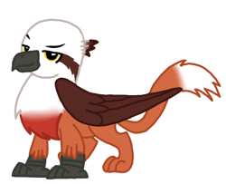 Size: 532x433 | Tagged: safe, alternate version, artist:agdapl, griffon, base used, crossover, griffonized, simple background, smiling, sniper, sniper (tf2), solo, species swap, team fortress 2, transparent background