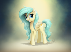 Size: 3000x2214 | Tagged: safe, artist:magfen, oc, oc only, oc:aqua everglow, pegasus, pony, high res, solo