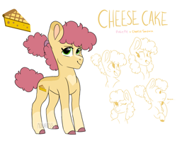 Size: 2093x1724 | Tagged: safe, artist:moccabliss, li'l cheese, earth pony, pony, g4, alternate design, ambiguous gender, simple background, solo, white background