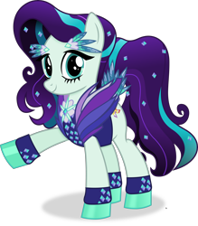 Size: 4836x5518 | Tagged: safe, artist:anime-equestria, coloratura, earth pony, pony, g4, the mane attraction, alternate hairstyle, clothes, eyelashes, female, happy, mare, outfit, rara, shoes, simple background, smiling, solo, sparkles, transparent background, vector