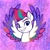 Size: 2048x2048 | Tagged: safe, artist:sophie scruggs, zipp storm, pegasus, pony, g5, abstract background, adorazipp, bust, cute, feather, female, high res, looking at you, mare, smiling, solo, spread wings, wings