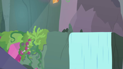 Size: 1280x720 | Tagged: safe, screencap, g4, student counsel, background, maud's cave, no pony, rock, scenic ponyville, waterfall