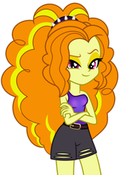 Size: 1024x1499 | Tagged: safe, artist:binco_293, artist:emeraldblast63, adagio dazzle, equestria girls, equestria girls series, forgotten friendship, g4, clothes, crossed arms, female, simple background, sleeveless, smiling, solo, swimsuit, transparent background