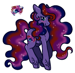 Size: 697x678 | Tagged: safe, artist:fizzmitz, oc, oc only, oc:starshown nebula, earth pony, pony, blushing, cute, female, mare, multicolored hair, solo