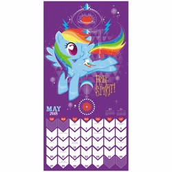 Size: 2560x2560 | Tagged: safe, artist:day dream, pegasus, pony, g4, official, 2018, 2018 my little pony wall calendar (day dream), calendar, female, free spirit, heart, heart eyes, high res, lightning bolts, mare, may, solo, stock vector, wingding eyes