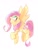 Size: 768x1024 | Tagged: safe, artist:pnpn_721, fluttershy, pegasus, pony, g4, female, mare, no pupils, open mouth, simple background, solo, white background