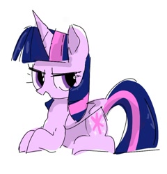 Size: 768x801 | Tagged: safe, artist:pnpn_721, twilight sparkle, alicorn, pony, g4, female, lidded eyes, mare, open mouth, simple background, solo, twilight sparkle (alicorn), white background