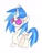 Size: 768x1024 | Tagged: safe, artist:pnpn_721, dj pon-3, vinyl scratch, pony, unicorn, g4, female, mare, no pupils, simple background, solo, white background