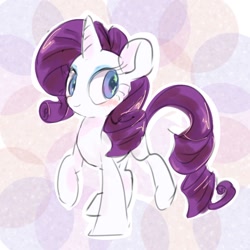 Size: 768x768 | Tagged: safe, artist:pnpn_721, rarity, pony, unicorn, g4, abstract background, female, mare, solo