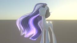 Size: 3840x2160 | Tagged: safe, artist:robinrain8, pony, 3d, high res, model, no tail, render, solo, sunlight, wavy hair