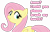 Size: 3774x2404 | Tagged: safe, fluttershy, pegasus, pony, g4, female, high res, implied anon, mare, simple background, smiling, solo, talking, teeth, text, transparent background, vector